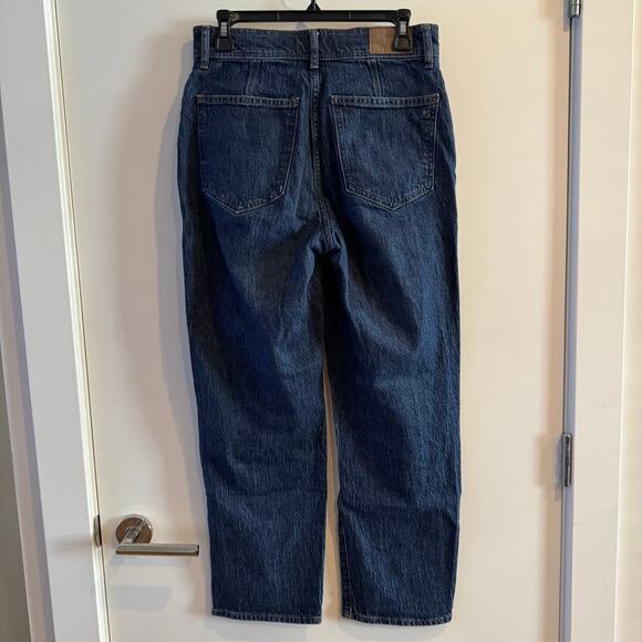 Madewell Perfect Vintage Straight Jeans Blue High Rise Button Zip Pocket Sz 28 - Picture 10 of 14